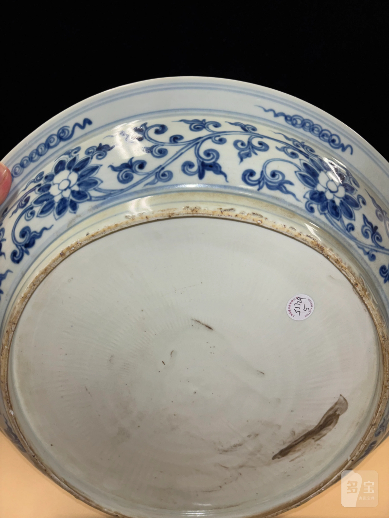 明空白期 青花牡丹纹大盘 - 图12
